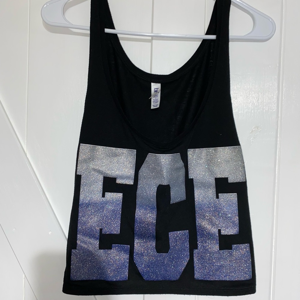 ECE Ombré Sparkle Cropped Bella Tank